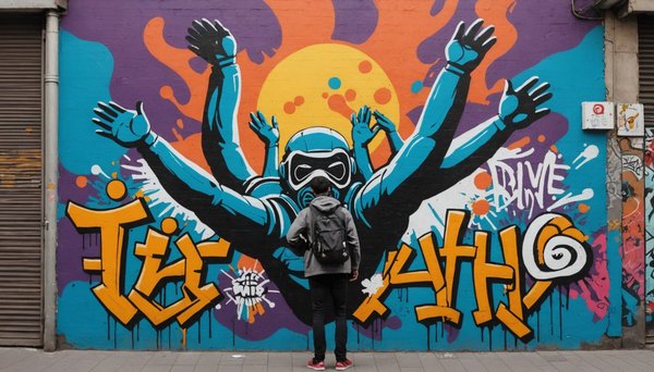 Plongez dans l'univers vibrant du tableau street art